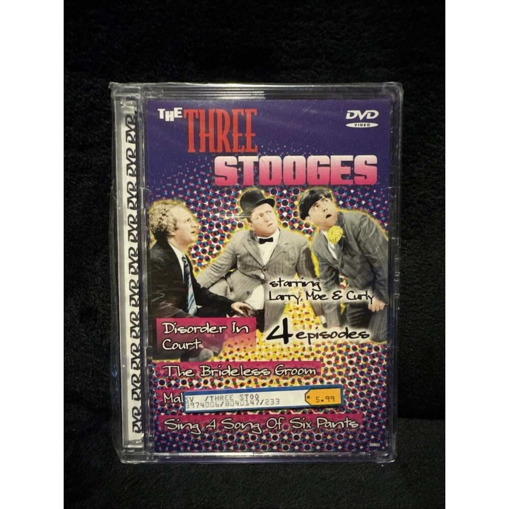 Three Stooges DVD 4 Episodes Curly Howard Moe Howard Larry Fine Comedy 2000